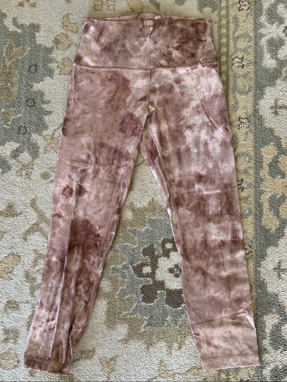 lululemon athletica Mauve Tie-Dye Leggings